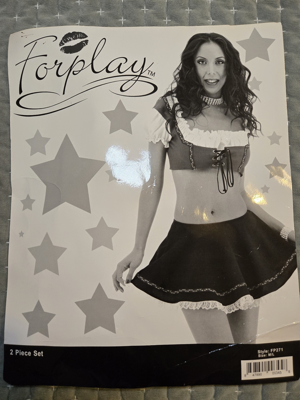 Vintage Forplay Black Mini Skirt - Women's Two-Piece Costume